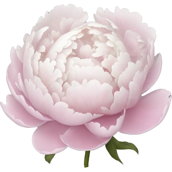 Pastell pink and white peony emoji