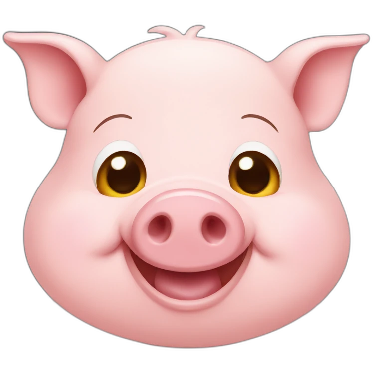 pig blushing smiling emoji