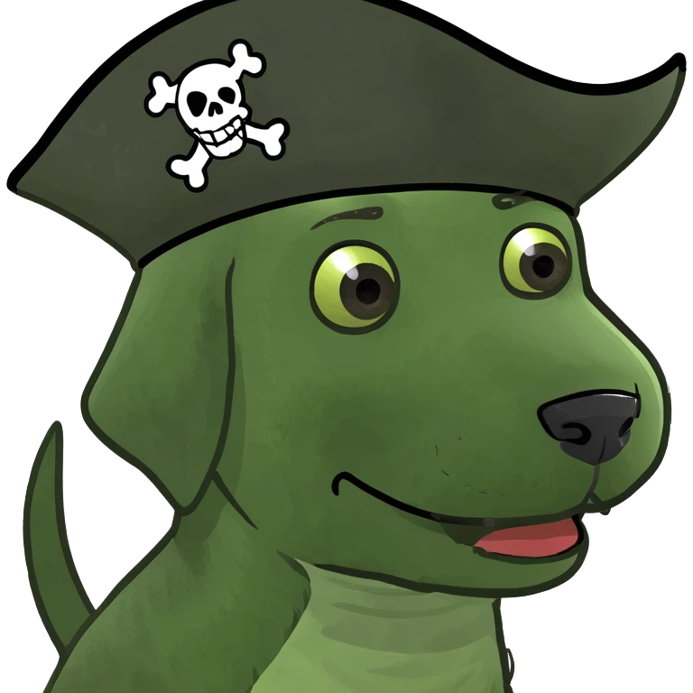 Cão com chapéu de pirata  emoji