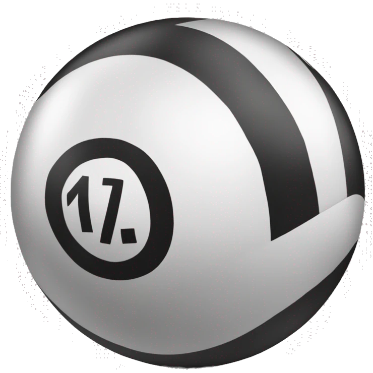 Boule de billard, avec écrit dessus le numéro : 11 emoji