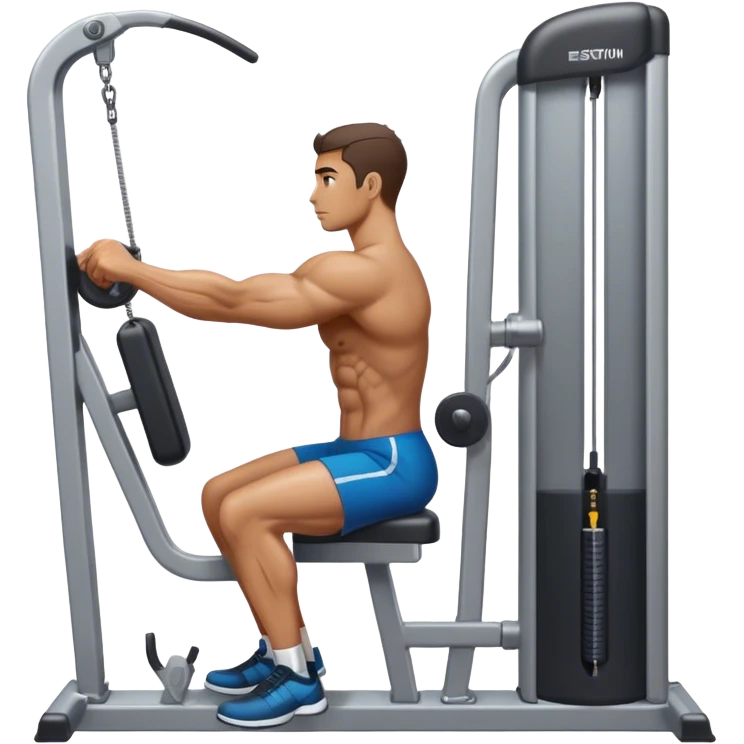 side-view man cable-machine tricep-pushdown emoji