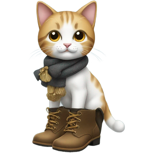 Cat wearing boots emoji