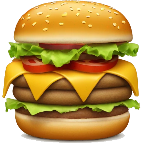 hamburger eating a hamburger emoji