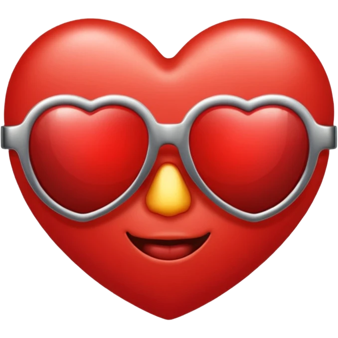 a heart with sunglasses emoji