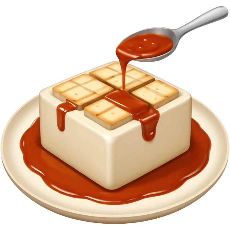tofu with sauce emoji