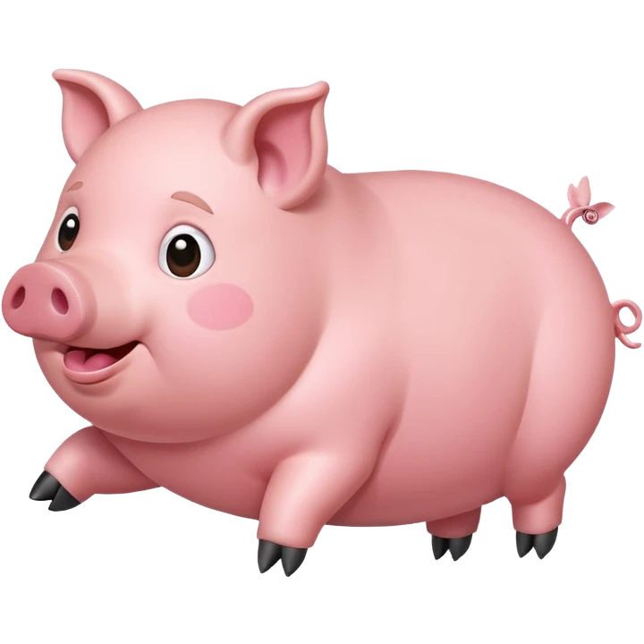 Pig flying emoji
