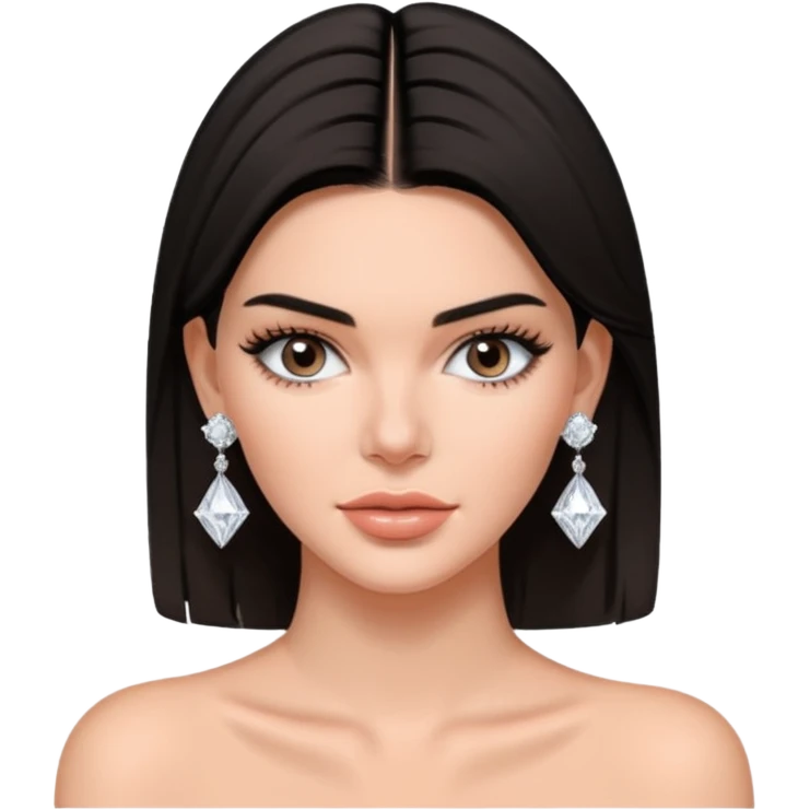 kendall jenner wear diamond earrings emoji