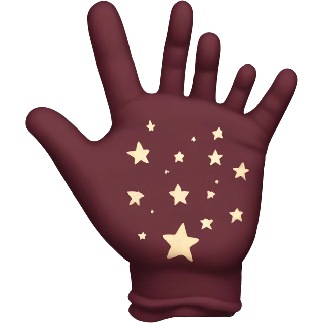 maroon hand drawn stars emoji