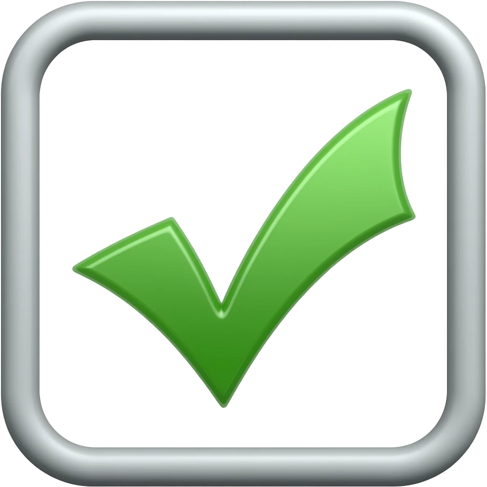 tick solo sin cuadrado alrededor emoji