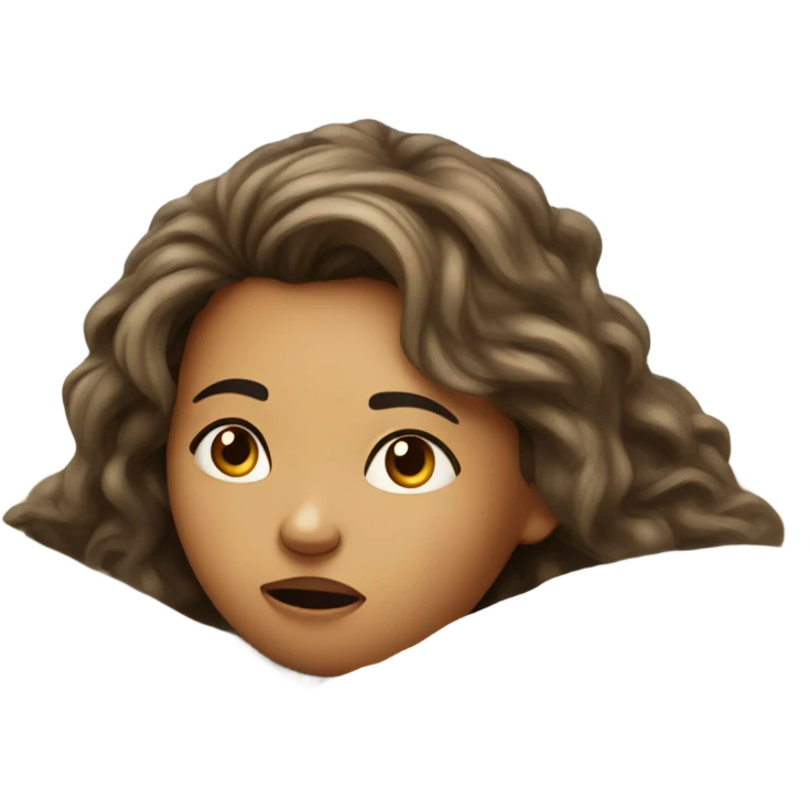 Girl with high fever emoji