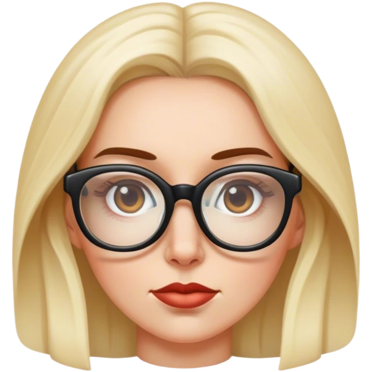 mohowawhite woman enormous glasses emoji