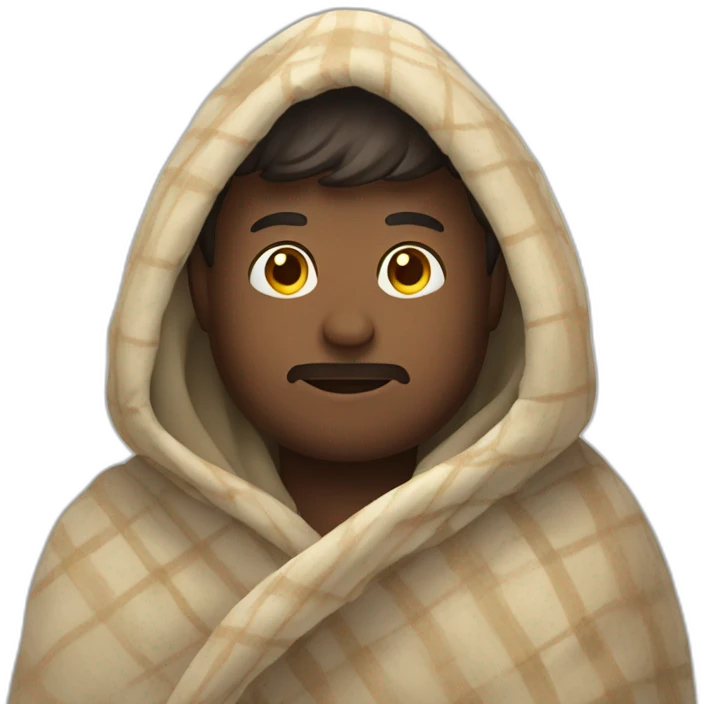man in blanket emoji