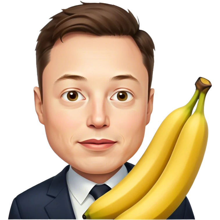 Ilon musk with banana emoji