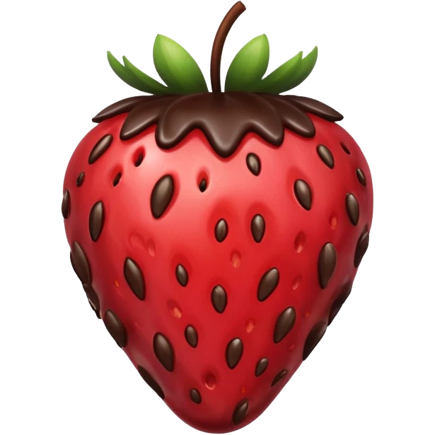 Strawberry in chocolate  emoji