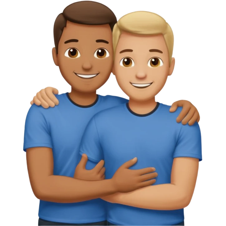 two men hugging emoji