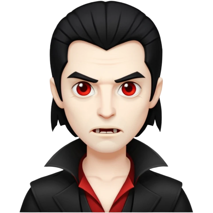 rockstar vampire neutral face emoji