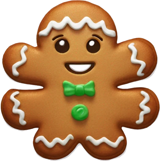 Gingerbread girl cookie emoji