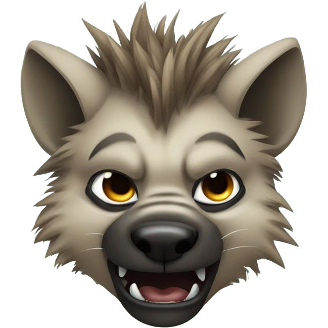 Cool anime cartoon male sassy hyena  emoji
