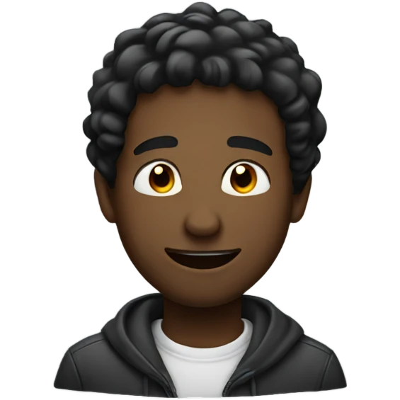 a black man closing his eyes and smiling emoji