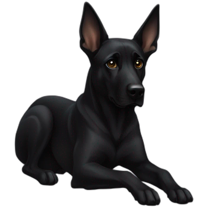black-dog-malinois-gothic emoji
