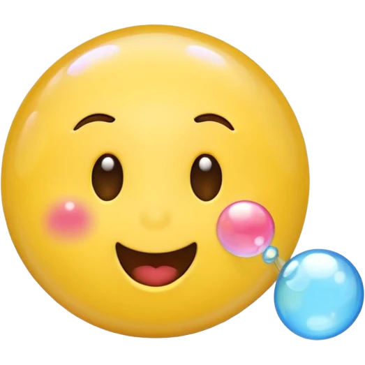 Emoji blowing bubble  emoji