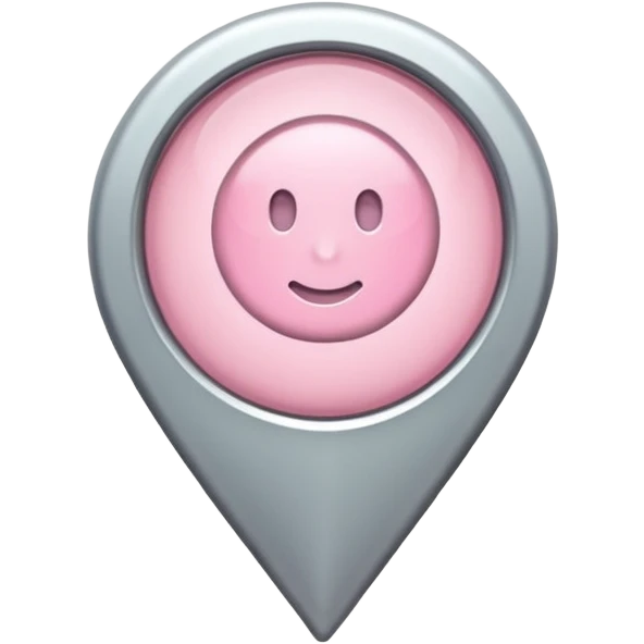 light pink location pin with a subtle shine emoji