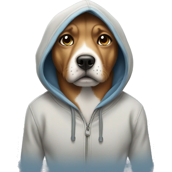 dog wearing hoodie emoji