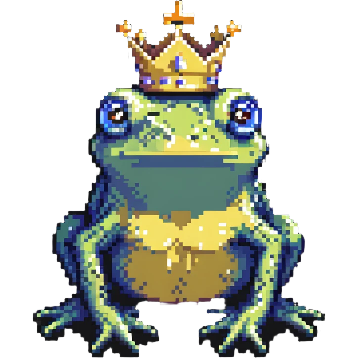 crowned frog emoji