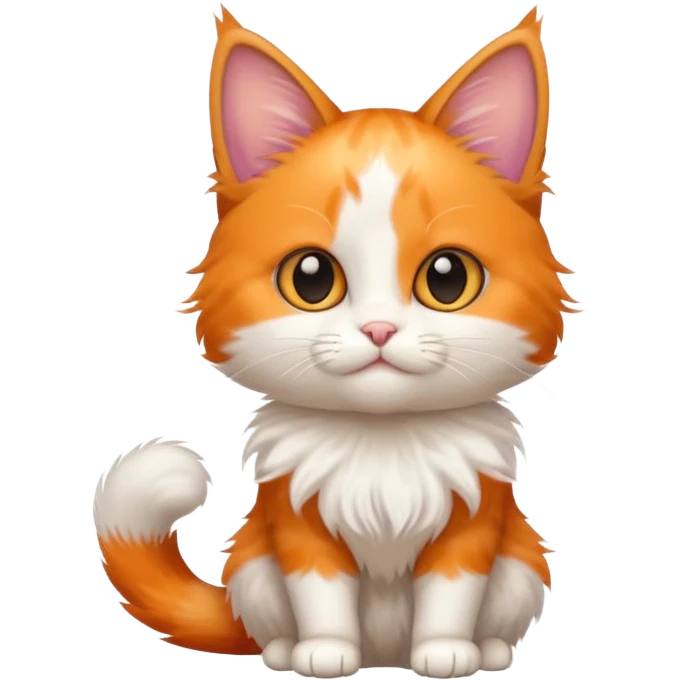 calico kitten holding a large sign emoji