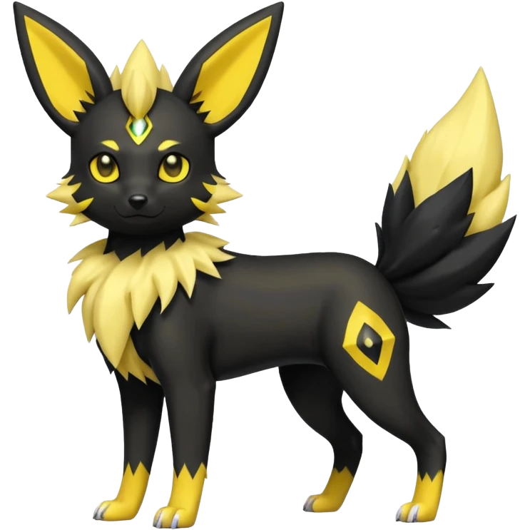 Umbreon-Jolteon-Fakemon-hybrid -fusion- full body emoji