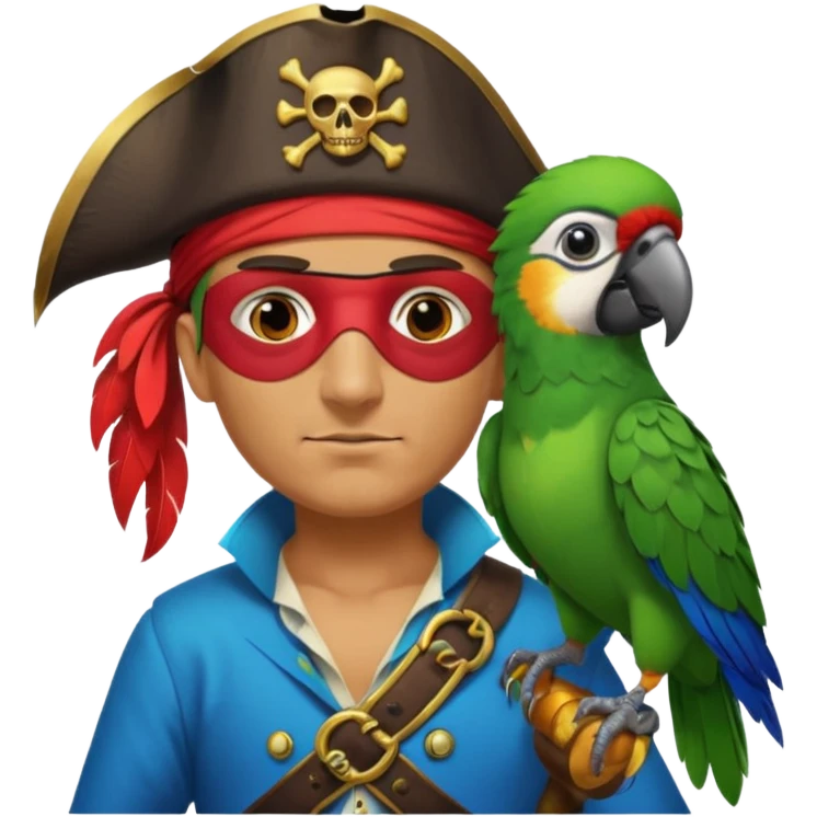 pirate and parrot emoji