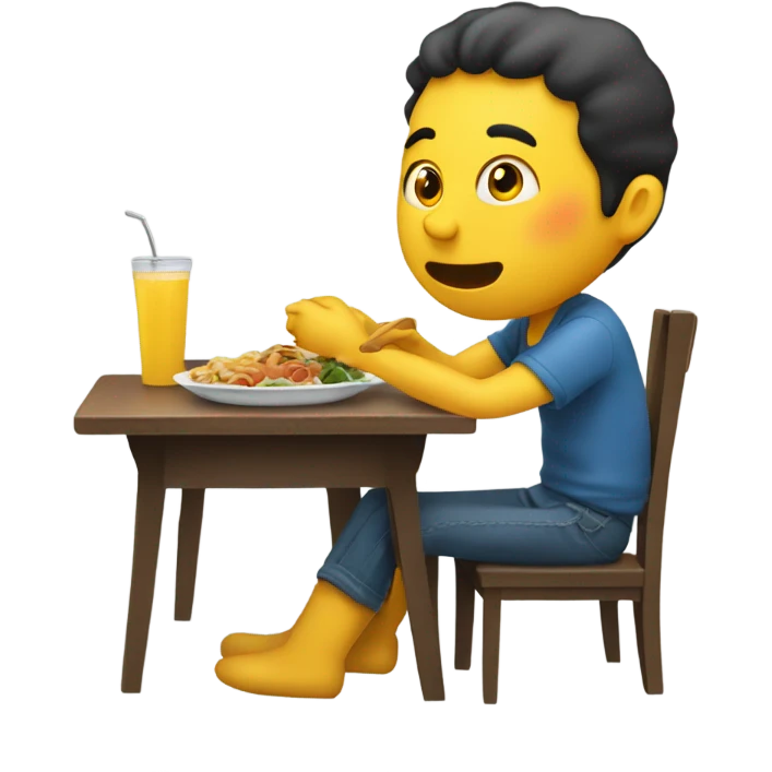 Human eating food emoji