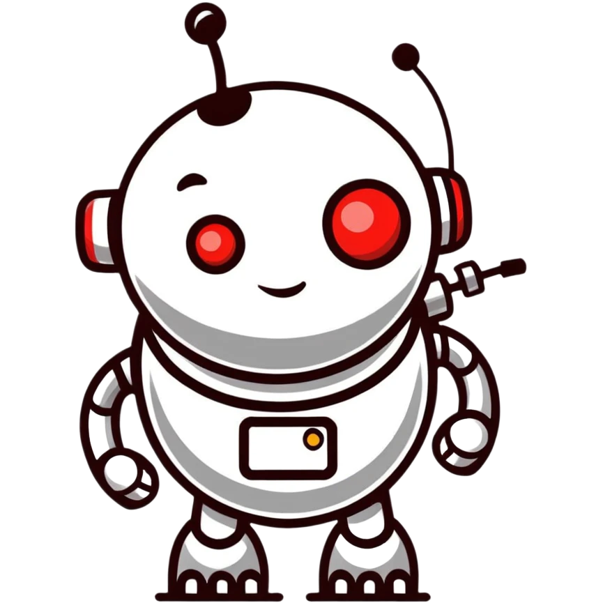 polished minimalistic perfectly round steel robot face with a red line instead of eyes, simple clean design emoji