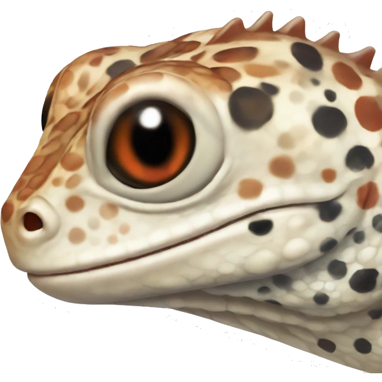 Small lizard with reddish stripes and white spots and black scales  emoji