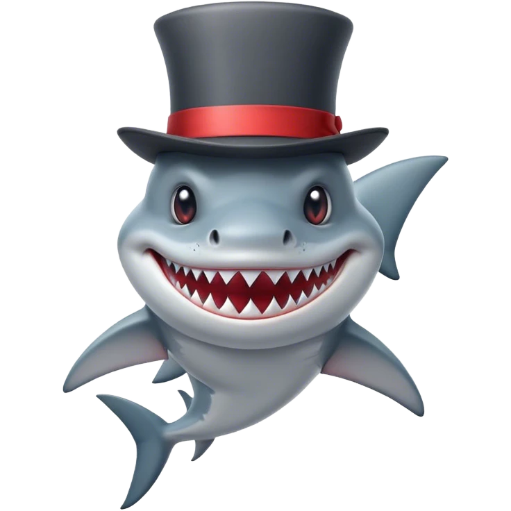 shark wit tophat emoji