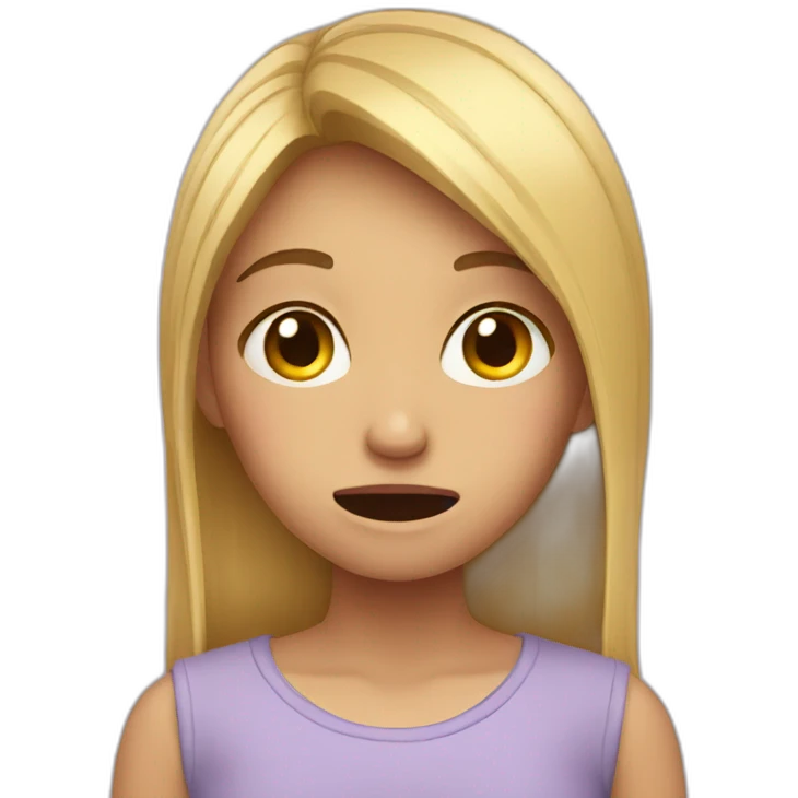 girl crying emoji
