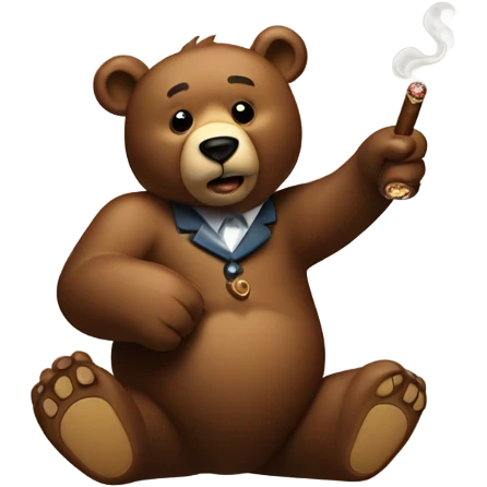 Bear smoking emoji
