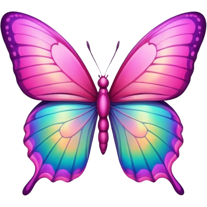 pink colorful bright butterfly emoji