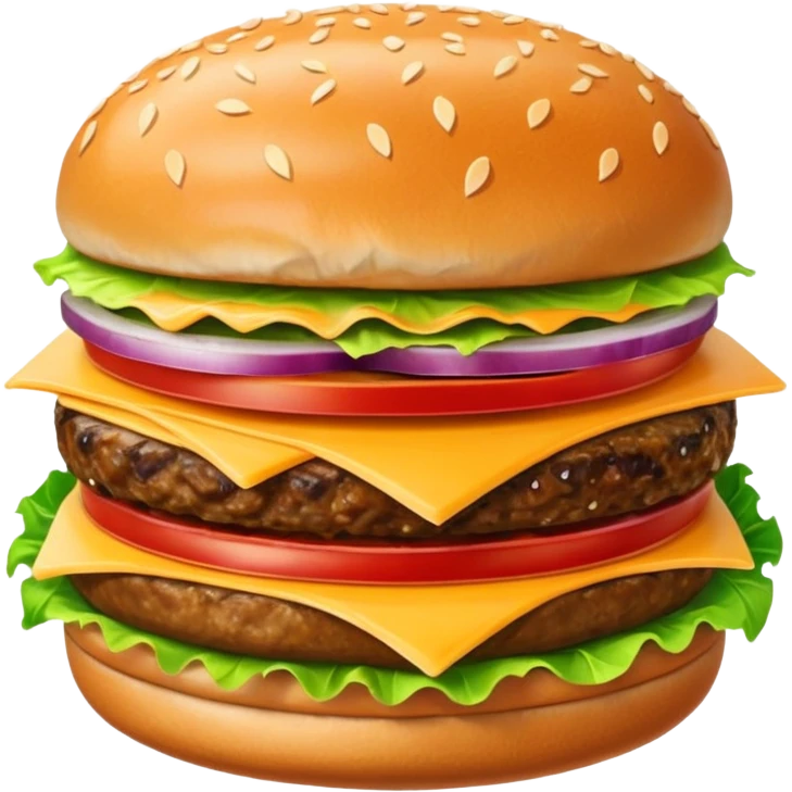 Hamburger emoji single meat  emoji