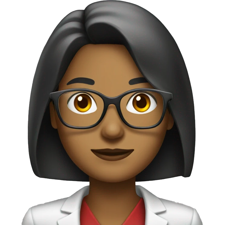 a female lawyer with a hammer and reading glasses on emoji