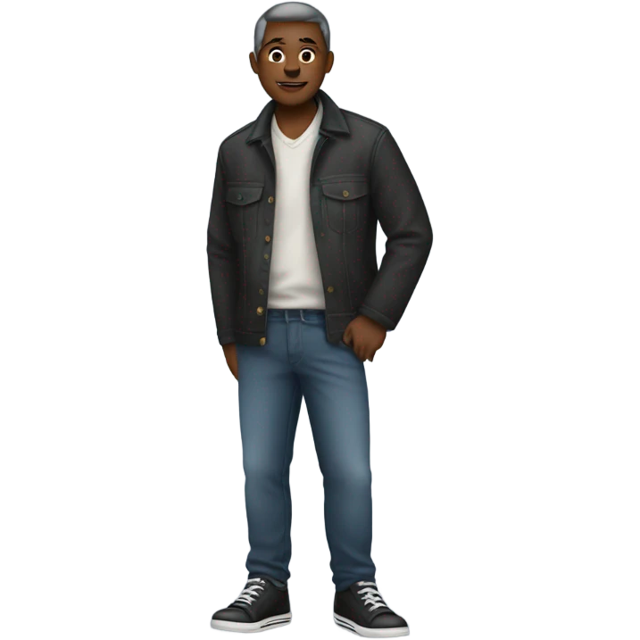 a black person wearing shoes . emoji