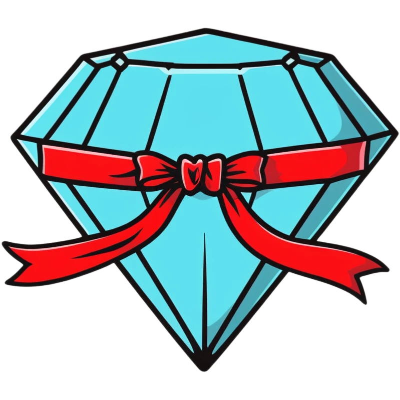 diamond with ribbon emoji