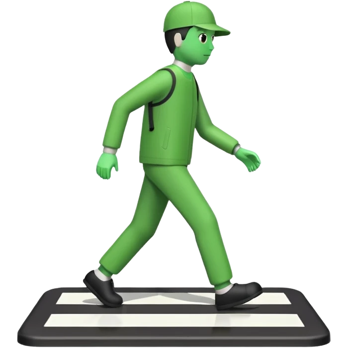 Crosswalk Light icon , Green walking man. emoji