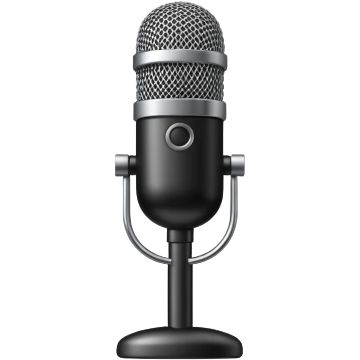 microfono da interivistatore emoji