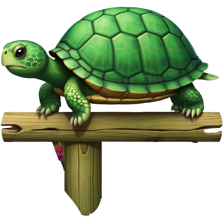 Turtle on a fence post emoji