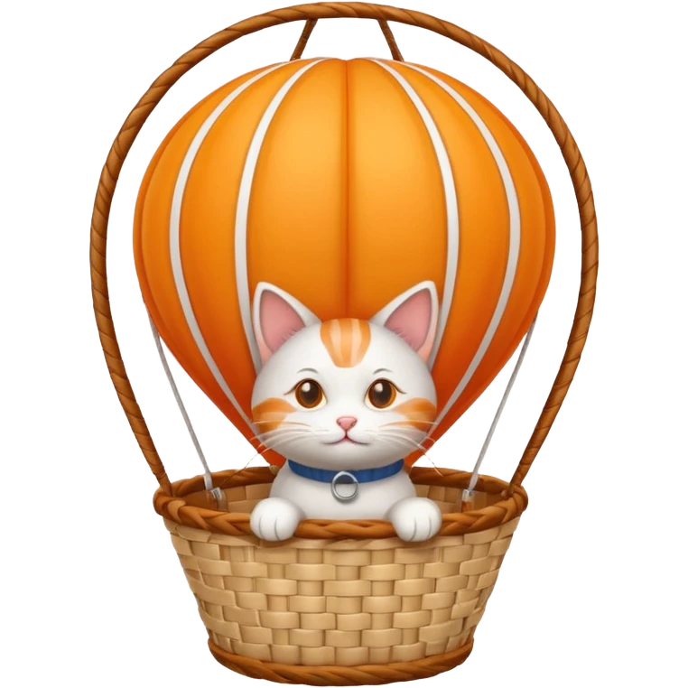 Cat in a hot air balloon emoji