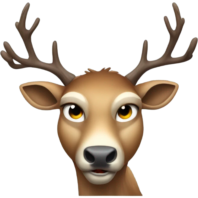 MEAN DEER emoji