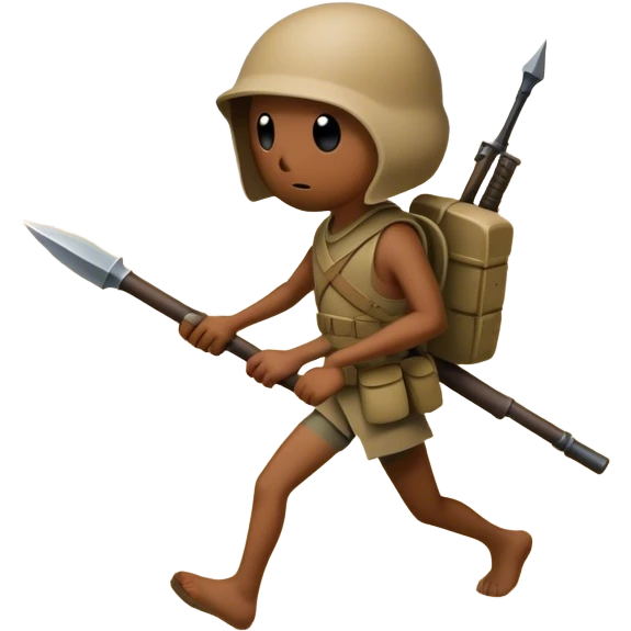 wandering stickman through battlefield emoji