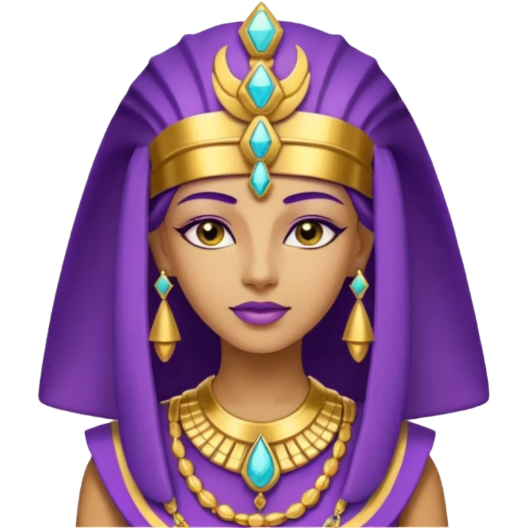 purple woman Pharaoh emoji
