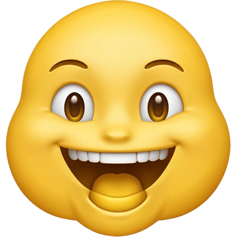a face with a large opened mouth in emoji of whatsapp style (yellow) emoji